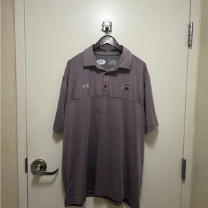 Under Armour Men's Striped Polo — Garnet and Black